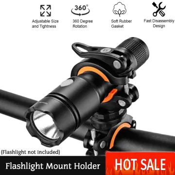 Bicycle best sale flashlight mount