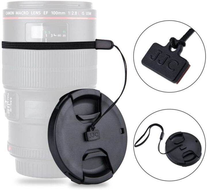 jjc-2pcs-camera-lens-cap-lens-cover-holder-49mm-52mm-55mm-58mm-62mm-67mm-72mm-77mm-82mm-slr-dslr-accessories-for-canon-nikon