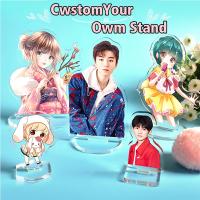 【CW】○☃⊙  Anime Cartoon Custom Transparent Desktop Decoration Keychain Birthday