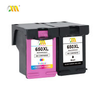 2022CMCMCM Remanufactured 650XL ตลับหมึกเปลี่ยน HP650 Deskjet 1015 1515 2515 2545 2645 3515เครื่องพิมพ์ (1สีดำ1สามสี)