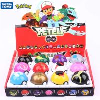 ZZOOI Pokemon 12Pcs/Set PokeBall  Action Figures Pikachu Model Toy Pocket Monster Pet Elf Collect Dolls Boxed Game Kids Gift Christmas