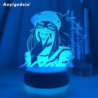 ✗♙✵ LOL Game Figure Akali Rogue Assassin Lava Lamps 3D Led RGB Night Lights League of Legends Gaming Room Table Colorful Decor