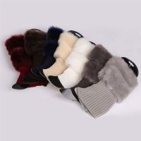 Honnyzia Shop Short Wool Leg Warmers with Faux Wool Knitted Wool