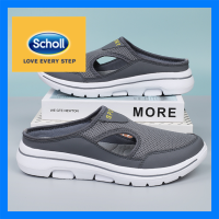 Scholl รองเท้าสกอลล์ scholl รองเท้า scholl Scholl รองเท้าสกอลล์ scholl รองเท้า รองเท้า scholl  ผู้ชาย scholl รองเท้าผ้าใบผู้ชายรองเท้าผู้ชาย scholl ขนาดใหญ่ 46 47 48 ครึ่งรองเท้าแตะรองเท้าแตะแบนผู้ชายแฟชั่นเดินรองเท้าผ้าใบเกาหลีครึ่งหนึ่ง-2030