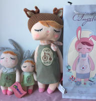 3 Piece Metoo Doll Soft Plush Toys For Girls Baby Cute Rabbit Beautiful Angela Stuffed Animals For Kids