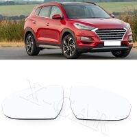 เลนส์กระจกมองหลังประตูมองหลังกระจกมองหลังเลนส์แก้วสีขาวด้านนอกสำหรับ Hyundai Tucson 2015 2016 2017 2018 2019