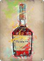 Ristata Hennessy ป้ายดีบุกโลหะ Xinch สำหรับใช้ในบ้านบาร์เครื่องดื่มแอลกอฮอล์