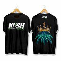 KUSH เสื้อผ้ารับประกันคุณภาพสำหรับผู้ชายและผู้หญิง ท็อปส์ซู เสื้อยืดสกรีนลายแนวสตรีท  ลายกัญชา