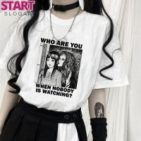 SHY เสื้อยืดผู้ชาย T-shirt เสื้อยืดถูกๆ คุณเป็นใคร Tomie Junji Ito T เสื้อผู้หญิงญี่ปุ่นสยองขวัญมังงะอะนิเมะ Gothic เสื้อยืดผ้าฝ้ายแขนสั้น Tee น่ารัก Grunge TOP