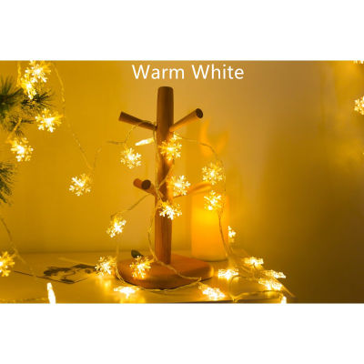 2021 Led Holiday Christmas Snowflake Snow Waterproof Garlands Fairy String Light Battery Powered 3610M Decoration Wedding