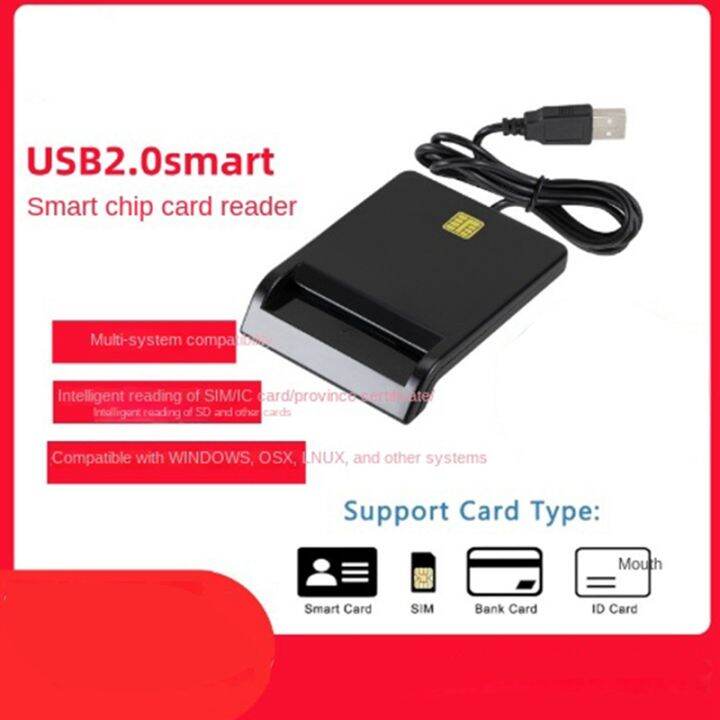 USB Smart Card Reader Id Device Connector Authenticator ID Card Smart ...