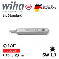 WIHA ดอกไขควงตอกหกเหลี่ยม 1.3x28mm Order No.04735