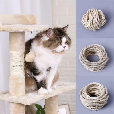 【JH】 5M Sisal Ropes of 4/6/8mm Diameter for Cats Scratching Desks Foot Chairs Legs Binding Rope Materials