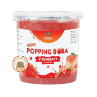 (เท็นจู มุกป็อบ สตรอเบอรี่) เท็นจู ไข่มุกป็อบ สตรอเบอรี่ / TENJU Popping Boba Strawberry / 1Kg