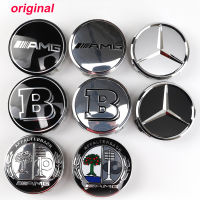 4pcs BENZ ABS Black Base Car Emblem Logo Auto Car Wheel Hub Center Cap Cover 75MM for benz AMG B Lorinser Carlsson Car Accessories ซ่อมรถยนต์และอะไหล่ 7.5CM Color apple tree Car modification parts ฝาครอบล้อรถ