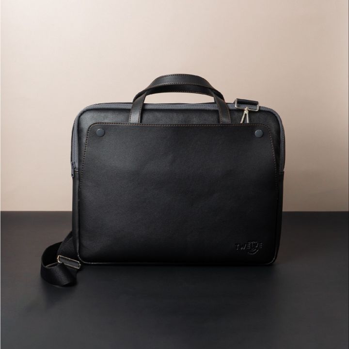 สลักชื่อฟรี-twelve-laptop-bag-15-นิ้ว-มีสายสะพาย-โทนnight-กระเป๋าคอมพิวเตอร์-กระเป๋าโน๊ตบุ๊ค-กระเป๋าใส่แล็ปท็อป-ใส่ได้ทุกรุ่น