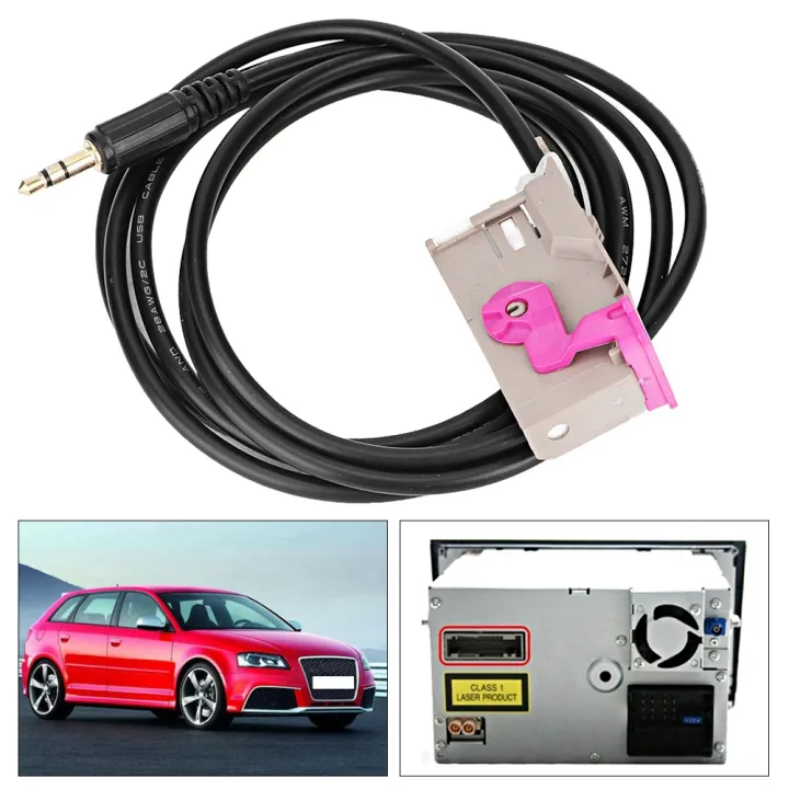 【ผลิตภัณฑ์ยอดนิยม】รถ AUX in Car Audio Wire Cable RNS-E นำทางชาย 3.5 มม ...