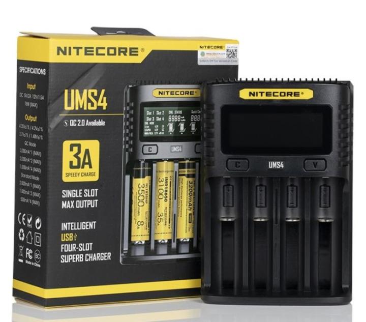 nitecore-ums4-อุปกรณ์ชาร์จถ่าน-intelligent-charge