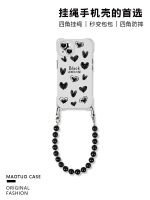 hot style suitable for iphone14promax mobile phone case lanyard wrist apple 13pro four-corner opening silicone 14 chain portable love Korean style 12pro hanging hand xsmax