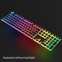 1ชุดภาพคู่กุญแจหมวก104ปุ่มพุดดิ้งไฟหลังโปรไฟล์ Keycaps OEM สำหรับ RGB คีย์บอร์ดแบบกลไกอุปกรณ์เสริมแป้นพิมพ์ขาวดำ