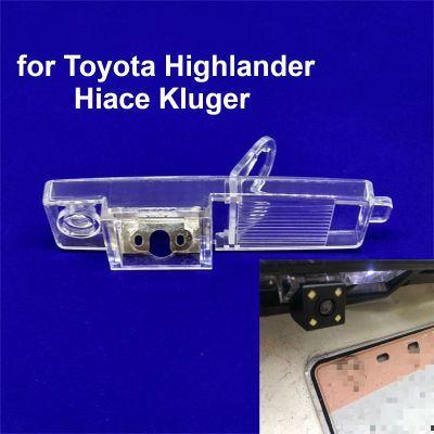 Braket Lampu Pelat Lisensi Tampilan Belakang Mobil Parkir Cadangan Kamera Kendaraan Mundur untuk Toyota Highlander Hiace Kluger