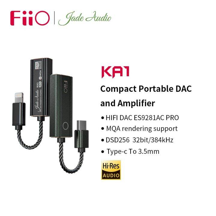 Fiio Jadeaudio KA1 Typec/Lightning To 3.5Mm Dongle, ES9281AC Pro MQA ...