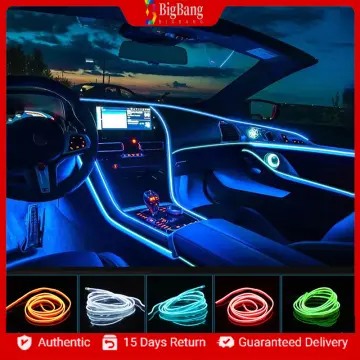 Interior Car Led Strip Lights, Rgb Usb Car Ambient Lighting With Fiber  Optic, El Wire Car Accessories (2 In 1)