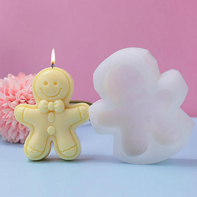 Gingerbread Man Candle Making Gift Candle Mold Silicone Candle Mold Gingerbread Man Candle Mold DIY Scented Candle Making