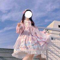 【 เต็มจำนวน + ที่คาดผม 】 สวนสนุกดรีมแลนด์ OPLolita ชุดเดรสทุกวันกระโปรงโลลิต้าครบชุด 2023