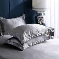 48x74cm Silk Satin Pillow Case Bedding Pillowcase Smooth Home White Black Grey Khaki Sky Blue Pink Silver 2021 New