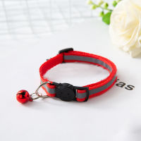 Pet Bell Collar Safety Buckle ปลอกคอแมวสะท้อนแสงแบบปรับได้พร้อมกระดิ่งสำหรับสุนัขลูกสุนัขลูกแมว