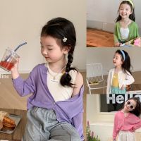 CUTE BABY?พร้อมส่ง?เสื้อเด็กผู้หญิง เสื้อเเขนยาวสเวตเตอร์กันแดดกันลม(466)