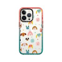 [ Best Seller ] Casetify Casing for iPhone 13 Impact Impact Case Black Lamb - Colorful Dogs (Pink Blue) [เคส iphone 13] [ของแท้ 100%]