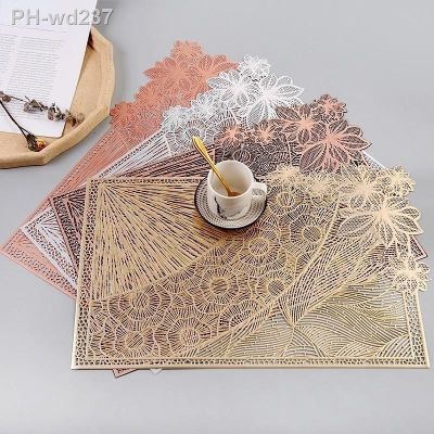 PVC Hollow Nordic Style Non-slip Kitchen Placemat Coaster Resistant Insulation Pad Dish Coffee Cup Table Mat Home Decor