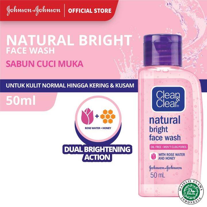 Clean & Clear Natural Bright Face Wash Sabun Cuci Muka Pembersih ...