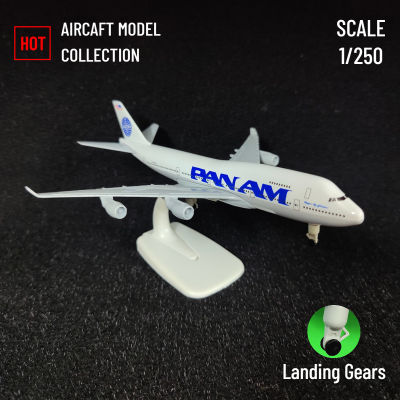 มาตราส่วน1:250โลหะการบิน,PAN AM B747เครื่องบินรุ่นเครื่องบินขนาดเล็ก,ประดับห้องของขวัญคริสต์มาสของเล่นเด็กสำหรับเด็กผู้ชาย