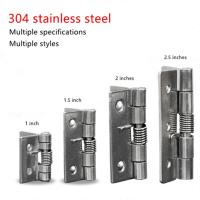 1PCS 304 stainless steel spring hinge automatic cabinet door wardrobe hardware accessories mini miniature