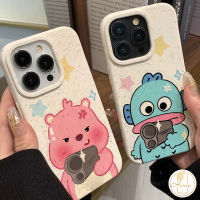 เคสคู่การ์ตูน Loopy HangYodon ใช้ได้กับ IPhone 11 15 14 12 13 Pro Max 7Plus XR 8Plus XS X MAX 7 8 6S Plus 15Plus SE 2020