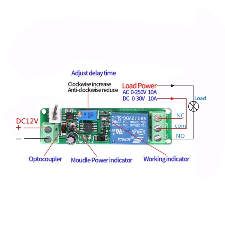 cw-12v-timing-timer-delay-turn-off-relay-module-1-10s-adjustable
