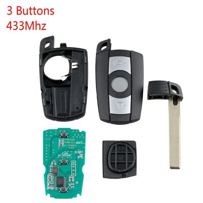 Car Smart Remote Key 3 Buttons Fit For Bmw 3/5 Series X5 X6 Cas2 Cas3 433Mhz