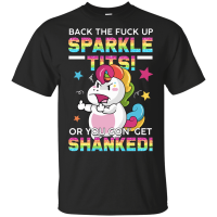 CLOOCL Funny Unicorn Meme T-shirt 100 Cotton 3D Graphic Back The Up Sparkle Tits You Gon Get Shanked Men Women Clothing