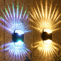 Multi-mode LED Solar Wall Lamp Up and Down Warm Color Light Luminous Lighting Garden Yard Decor Energy Saving Waterproof Lights