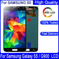 ต้นฉบับ5.1 "S5แอลซีดีดิสเพลย์ AMOLED สุดสำหรับ SAMSUNG Galaxy S5 I9600 G900 G900F G900M G900H ประกอบ Digitizer หน้าจอสัมผัส