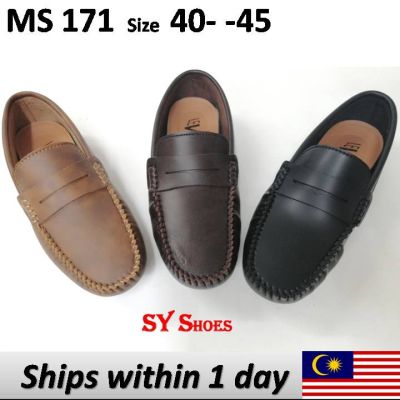 ~ (SY Shoes) MS 171 รองเท้าหนัง PU ลําลอง กันลื่น สําหรับผู้ชาย และผู้ใหญ่