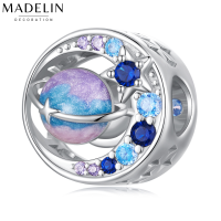 Madelin Charm S925 Platinum ชาร์มเงินแท้ชุบทองคำขาว ชาร์มดาวเคราะห์และท้องฟ้า ชาร์มสร้อยข้อมือ จี้สร้อยคอ ชาร์มดวงดาว ชาร์มพาสเทล