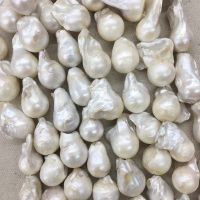 ของแท้ Undyed South Sea 17-18-19-20mm Big Ball รอบน้ำจืดธรรมชาติ Tear-Drop Baroque Pearl สำหรับ Healing Power Energy