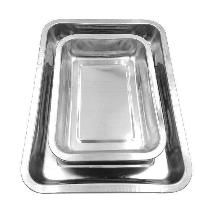 Stainless steel square tray sterilization tray surgical tray 2 sizes