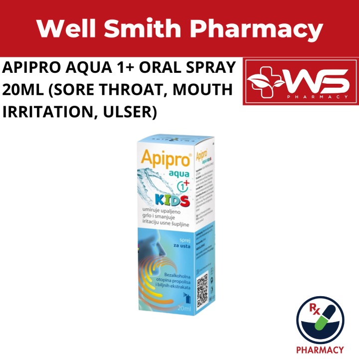 APIPRO AQUA 1+ KIDS SPRAY 20ML (MANGO/PEPPERMINT FLAVOUR) (SORE THROAT, MOUTH IRRITATION, ULSER