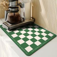 【CC】♕☊✥  Drain Rubber Dish Drying Super Absorbent Drainer Mats Tableware Bottle Rugs Dinnerware Placemat