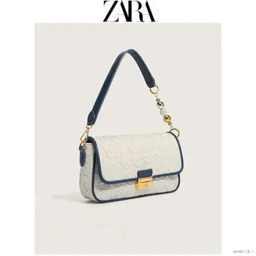 Zara geometric discount leather shoulder bag